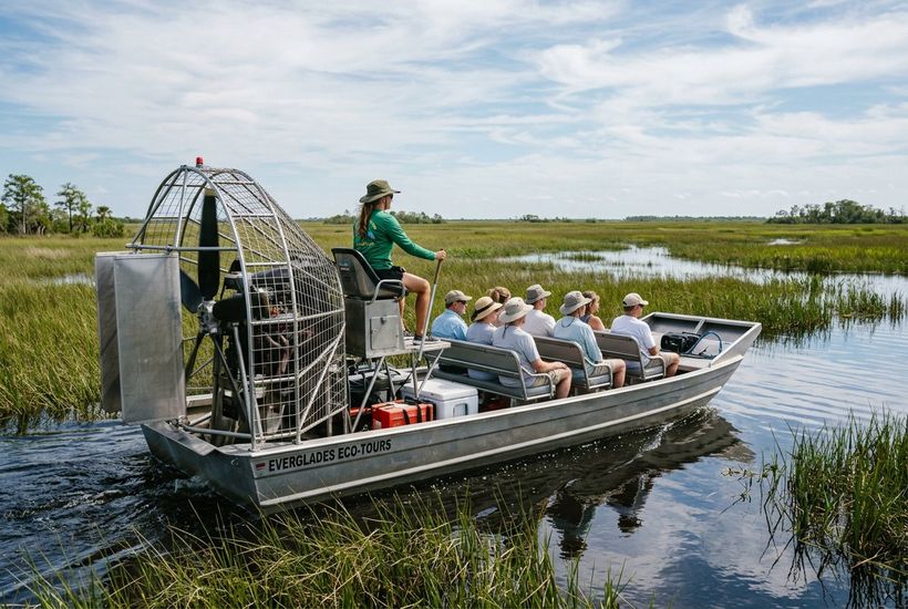 Everglades airboat combo from Miami with wildlife show